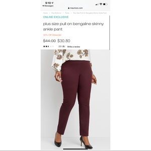 Maurices ankle pant